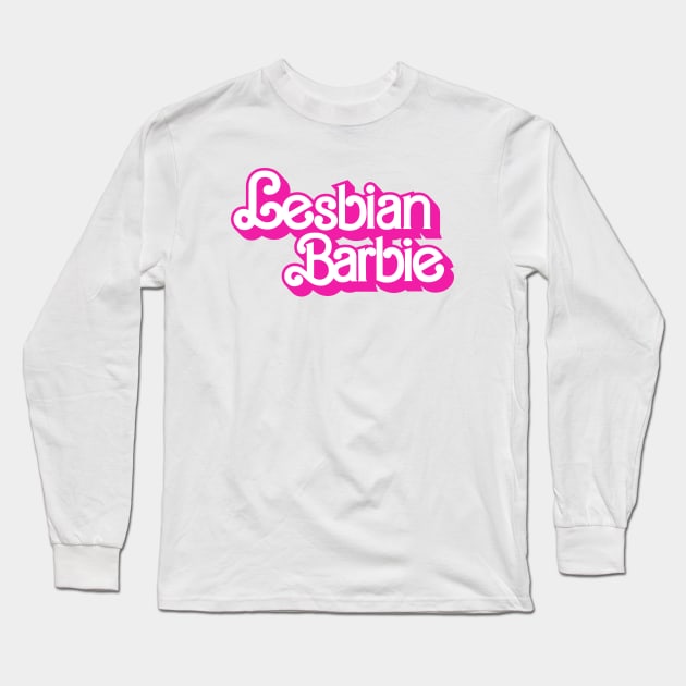 Lesbian Barbie Logo Barbie The Movie Style Long Sleeve T-Shirt by Sparkle Star Store